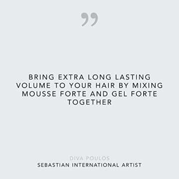 Sebastian Mousse Forte, Strong-Hold Mousse for Professional Hair Styling, 7 oz