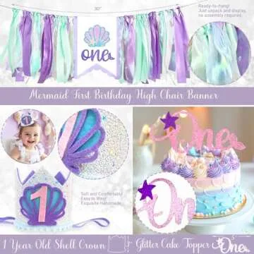 Mermaid 1st Birthday Decorations for Magical Celebrations