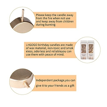 Elegant Champagne Gold 15th Birthday Candles for Celebration