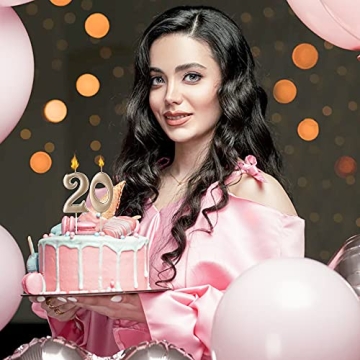 Elegant Champagne Gold 15th Birthday Candles for Celebration