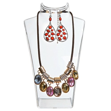 MyGift Acrylic Jewelry Display Stand for Necklaces & Earrings