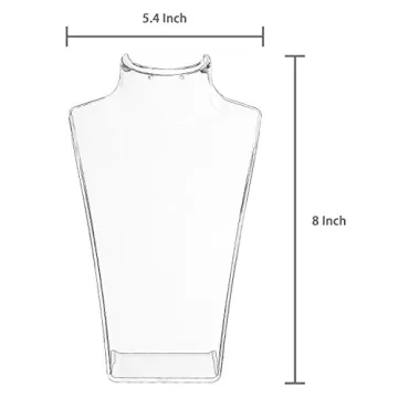 MyGift Acrylic Jewelry Display Stand for Necklaces & Earrings