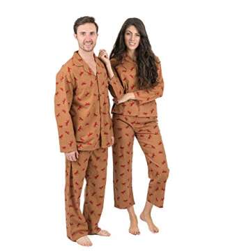 Leveret Mens, Womens Pajamas Flannel Pjs 2 Piece Christmas Pajama Set Horse Size XX-Large