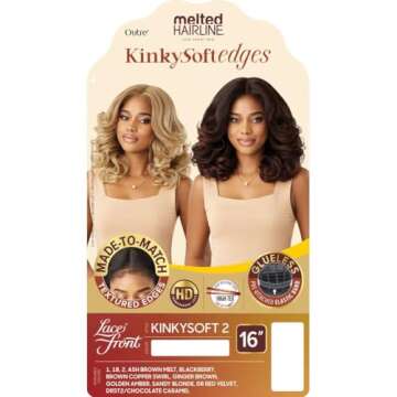 Outre Melted Hairline - Kinky Soft Edges - Kinky Soft 2 (OFF BLACK 1B)