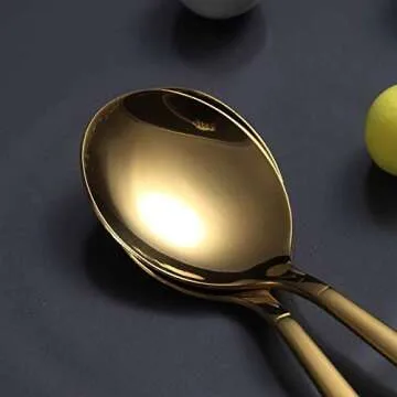 Elegant Berglander Gold Teaspoons Set of 4 Dishwasher Safe