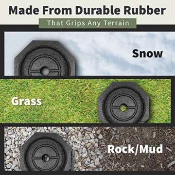 SnapPad Prime (4-Pack) | Four-Point RV Leveling Blocks Featuring 10" Round Jack Feet | Adds 316% Additional Surface Area, 8.9 lbs. Per Pad & 13.25" Width | Must-Have Camper Leveling Blocks