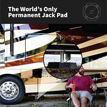 SnapPad Prime (4-Pack) | Four-Point RV Leveling Blocks Featuring 10" Round Jack Feet | Adds 316% Additional Surface Area, 8.9 lbs. Per Pad & 13.25" Width | Must-Have Camper Leveling Blocks