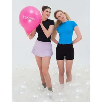 PUMIEY Summer Tops for Women Slim Fit Short Sleeve T Shirts Sexy Y2K Crop Top, Pool Medium