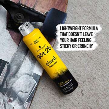 Got2b Glued Spray Wax with 2-in-1 Dual Spray Nozzle, 8 oz