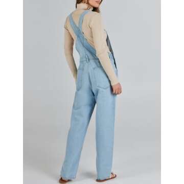 ANRABESS Womens Jean Overalls Loose Fit Adjustable Strap Denim Jumpsuits Rompers Bib Overall 2025 Sp...