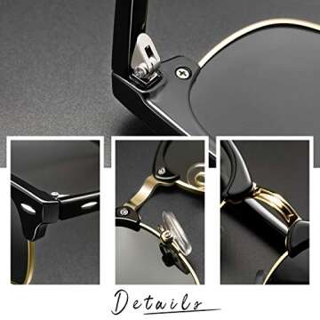 Joopin Polarized Semi Rimless Sunglasses for Men and Women