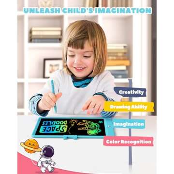 Derabika Lcd-Writing-Tablet-for-Kids 10 Inch, Toddler Toys for 3 4 5 6 7 8 Year Old Boy Birthday Gif...