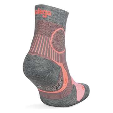 Balega Athletic Support Compression Fit Performance No Show Running Socks for Men and Women (1 Pair), Sherbet Pink/Midgrey, Medium