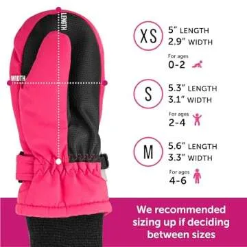 Maplefield Unicorn Snow Mittens for Kids 4-6 - Waterproof Fun