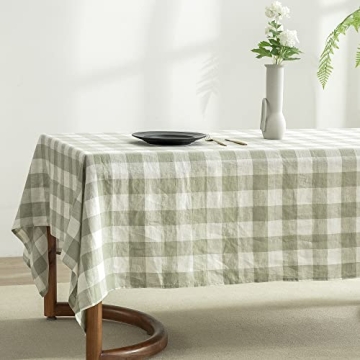 Everly Linen Tablecloth for Dining and Events - Sage Green