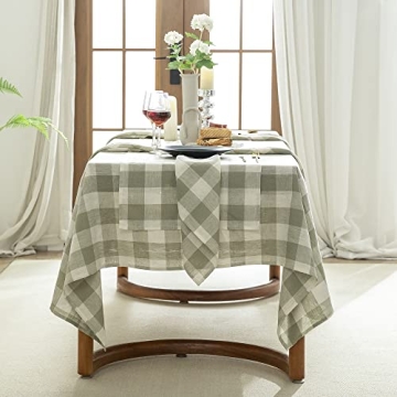 Everly Linen Tablecloth for Dining and Events - Sage Green