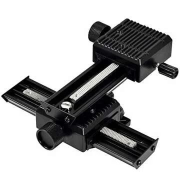 SHOOT Aluminum Pro 4-Way Macro Focusing Rail Slider/Close-up Shooting Photography for Canon Nikon Sony Pentax Olympus Samsung Other Digital SLR Camera and DC with 1/4" Screw Hole
