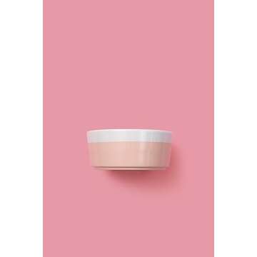 Waggo Dipper Ceramic Dog Bowl for Small and Large Breeds - Heavyweight and Durable Pet Food and Water Dish Crock, Dishwasher Safe, Modern (Rose, Medium)