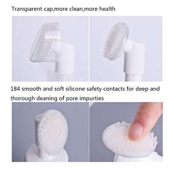 GBSTORE 1 pc 150ml Empty Facial Cleanser Foaming Bottle Mousse Foam Gel Head Wash Brush Foam Bottle Pressure Type Cleansing Milk Beater,Mini Foaming Soap Pump Dispenser