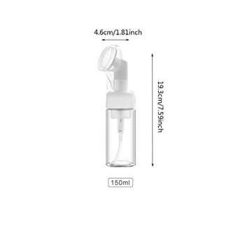 GBSTORE 1 pc 150ml Empty Facial Cleanser Foaming Bottle Mousse Foam Gel Head Wash Brush Foam Bottle Pressure Type Cleansing Milk Beater,Mini Foaming Soap Pump Dispenser