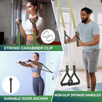 LEEKEY Resistance Bands, Exercise Bands Pull Up Assist Bands - Workout Bands Set - Mobility Band Powerlifting Bands for Men and Women Fitness Training, Physical Therapy,Home Workouts