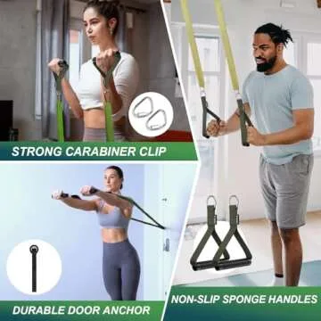 LEEKEY Resistance Bands, Exercise Bands Pull Up Assist Bands - Workout Bands Set - Mobility Band Powerlifting Bands for Men and Women Fitness Training, Physical Therapy,Home Workouts