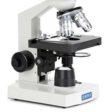OMAX - 40X-2000X Lab Trinocular Biological Compound LED Microscope with Double Layer Mechanical Stage - M83ES
