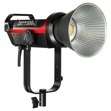 Aputure 300D II Led Video Light,Aputure 120d II Upgraded Version 350W 5500K Daylight Photography Lighting CRI 96+ TLCI96+ 45000lux@0.5m with The Reflector 8 Built-in Lighting FX Low V-Mount