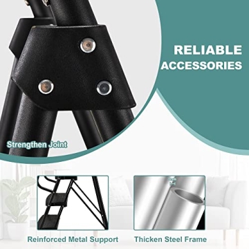 HBTower Sturdy 5 Step Ladder with Anti-Slip Pedal