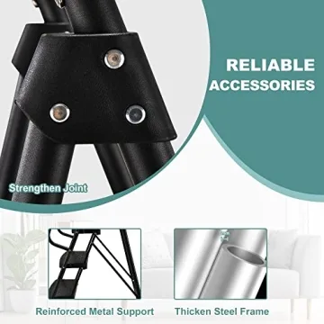 HBTower Sturdy 5 Step Ladder with Anti-Slip Pedal