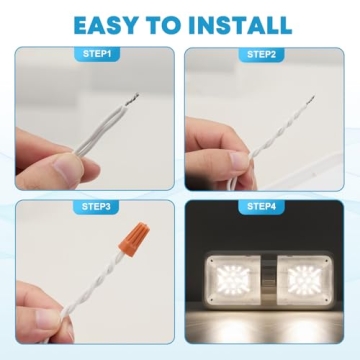 Kohree RV Lights Interior, Upgrade 800 Lumens RV LED Ceiling Lights, 12V RV Lights Fixture with ON/OFF Switch for RV Car Trailer Camper Boat, Natural White 4000-4500K, 48X5050SMD (5PCS)