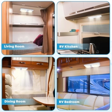 Kohree RV Lights Interior, Upgrade 800 Lumens RV LED Ceiling Lights, 12V RV Lights Fixture with ON/OFF Switch for RV Car Trailer Camper Boat, Natural White 4000-4500K, 48X5050SMD (5PCS)