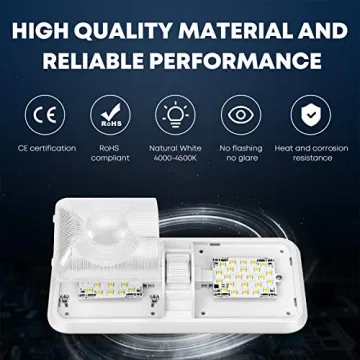 Kohree RV Lights Interior, Upgrade 800 Lumens RV LED Ceiling Lights, 12V RV Lights Fixture with ON/OFF Switch for RV Car Trailer Camper Boat, Natural White 4000-4500K, 48X5050SMD (5PCS)