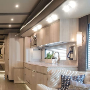 Kohree RV Lights Interior, Upgrade 800 Lumens RV LED Ceiling Lights, 12V RV Lights Fixture with ON/OFF Switch for RV Car Trailer Camper Boat, Natural White 4000-4500K, 48X5050SMD (5PCS)