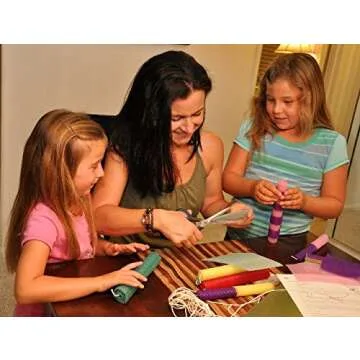 Make Your Own Beeswax Candle Kit - Includes 10 Full Size 100% Beeswax Honeycomb Sheets in Ivory and Approx. 6 Yards (18 Feet) of Cotton Wick. Each Beeswax Sheet Measures Approx. 8" x 16 1/4".