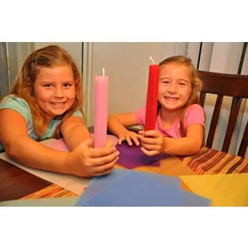 Make Your Own Beeswax Candle Kit - Includes 10 Full Size 100% Beeswax Honeycomb Sheets in Ivory and Approx. 6 Yards (18 Feet) of Cotton Wick. Each Beeswax Sheet Measures Approx. 8" x 16 1/4".