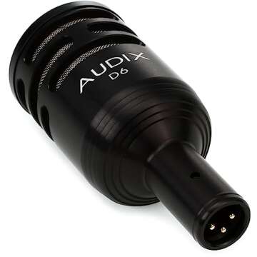 Audix D6 Cardioid Dynamic Kick Drum Microphone for Kick Drums and Bass Instruments