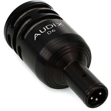 Audix D6 Cardioid Dynamic Kick Drum Microphone for Kick Drums and Bass Instruments