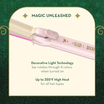 Magical 1-Inch Wicked Glinda Curling Iron for Perfect Curls