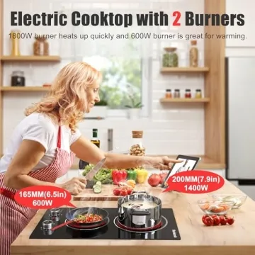 Karienvir 2 Burner Electric Cooktop for Versatile Cooking