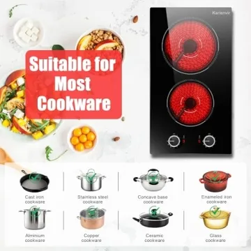 Karienvir 2 Burner Electric Cooktop for Versatile Cooking