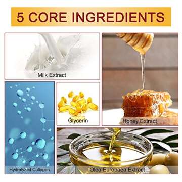 Hand Mask, 5 Pairs Hand Moisturizing Gloves Repairing Hand Mask for Extra Dry Skin Spa Masks, Exfoliating Hand Peeling Mask, Repair Rough Skin for Men & Women (C)