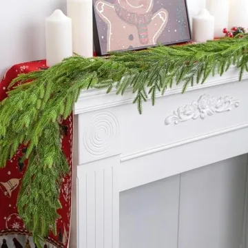 Watayo 2 Pcs Realistic Norfolk Pine Garland - 6 Ft