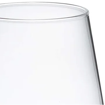 Amazon Basics Stemless Wine Glasses - Set of 6, 19-Ounce Clear