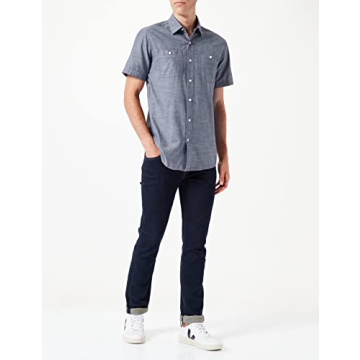 Stylish Amazon Essentials Men’s Short-Sleeve Chambray Shirt