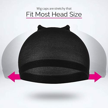 FANDAMEI Wig Caps - Elastic Nylon Stocking Caps for Women