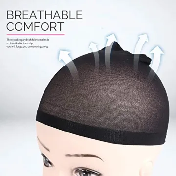 FANDAMEI Wig Caps - Elastic Nylon Stocking Caps for Women