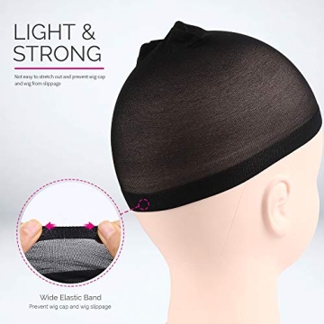 FANDAMEI Wig Caps - Elastic Nylon Stocking Caps for Women