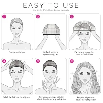 FANDAMEI Wig Caps - Elastic Nylon Stocking Caps for Women