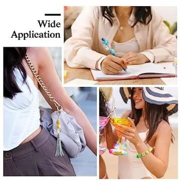 Beadthoven 100pcs Resin Rhinestone Beads, 20mm Focal Beads for Pens, Sparkly Disco Ball Beads AB Candy Color Crystal Bling Diamond Beads Glittery Bubblegum Beads for DIY Jewelry Making Keychain